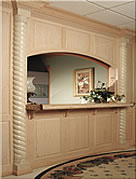 Cabinet Door Shop's custom wainscotting and paneled ends.